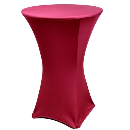 Atlas Commercial Products Spandex Fitted Stretch Table Cover for 30" Cocktail Table, Burgundy SP-CTC-20